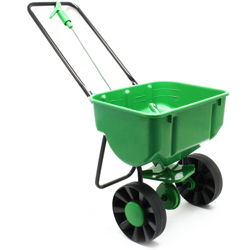 Spandiconcime da 25 kg con pneumatici di plastica per spargere concime semi e sale en oferta