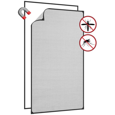 Zanzariera Magnetica Finestre Antracite 80x140cm Fibra Vetro - Antracite - Vidaxl