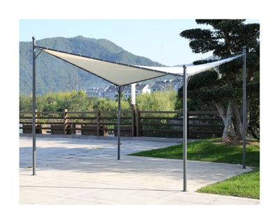 GAZEBO a vela 3.5x3.5mt in acciaio - TELO IMPERMEABILE