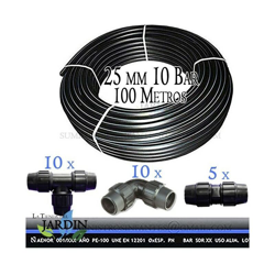 Confezione PE100 Food Pipe 25mm 10 bar 100 m + Accessori precio
