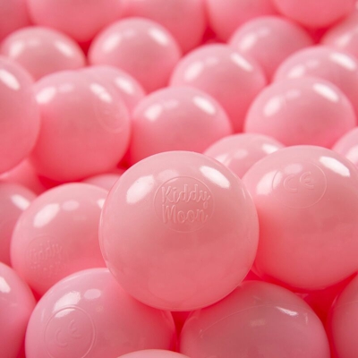 KiddyMoon 100 ? 7CM Palline Morbide Colorate Per Piscina Bambini Fatto In EU, Rosa Chiaro - rosa chiaro