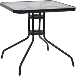 Tavolo da Giardino Nero 70x70x70 cm in Acciaio - Nero - Vidaxl características