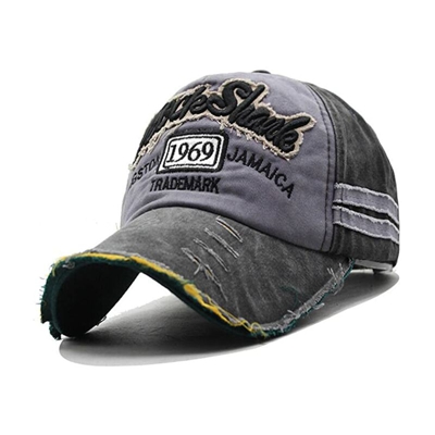 Distressed Baseball Cap Brown Snapback Outdoor Baseball Cap - Langray