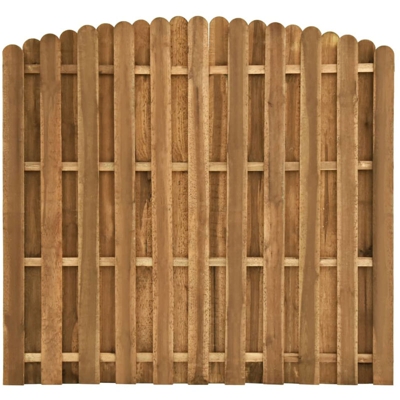 Hit and Miss Pannello Recinzione Legno di Pino 180x(155-170) cm