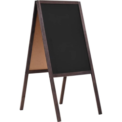 Lavagna Bifacciale con Cavalletto in Legno di Cedro 40x60 cm - Nero - Vidaxl características