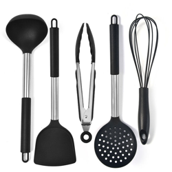 Set di utensili da cucina, Utensili da cucina resistenti al calore in silicone, Utensili da cucina 5 pezzi, Frusta, Pennello per imbastire, Turner características