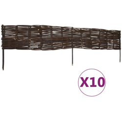 Recinzione da Giardino in Salice 10 pz 120 x 35 cm - Marrone - Youthup características