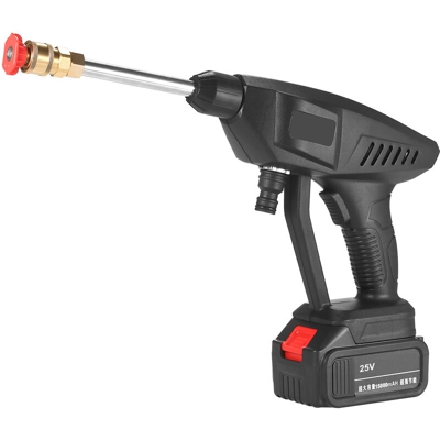 Asupermall - Rondella ad alta pressione portatile da 25 V Pistola a rondella senza fili 15A 30Bar con generatore di schiuma Pompa dell'acqua con