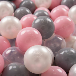 700 ? 7CM Palline Morbide Colorate Per Piscina Bambini Fatto In EU, Perla/Grigio/Trasparente/Rosa Chiaro - perla/grigio/trasparente/rosa chiaro precio