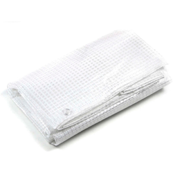 Telo bianco trasparente occhiellato retinato antivento antistrappo anti uv misura 3x5 mt STI en oferta
