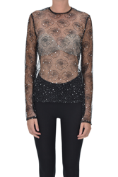 Embroidered tulle blouse precio