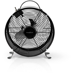 Nedis FNCL10BK20 Ventilatore da tavolo retrò nero 25 cm 20W en oferta