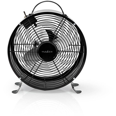 Nedis FNCL10BK20 Ventilatore da tavolo retrò nero 25 cm 20W