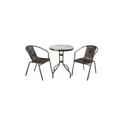 SET GIARDINO IN POLYRATTAN 'ACHILLE' colore marrone precio