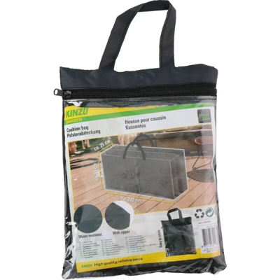 Lgvshopping - Cover Kinzo Custodia per Cuscini da Giardino in Poliestere Nero fino a 6 Cuscini