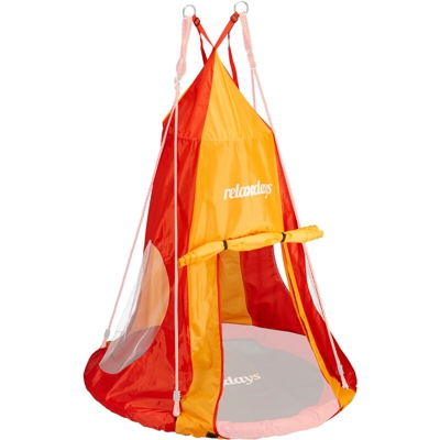 Relaxdays - Tenda per Altalena, Rivestimento per Seduta, Accessori per Altalene a Nido fino a 90 cm, Rosso-Arancione