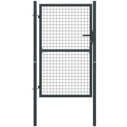 Cancello per Giardino in Acciaio Zincato Grigio 100x200 cm en oferta