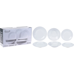 Servizio da tavola 18 pezzi porcellana bianca EDM 76725 precio