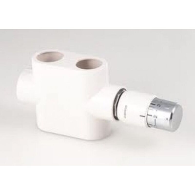 Design set di raccordi di collegamento 2, forma ad angolo, bianco - 1184184 - Oventrop