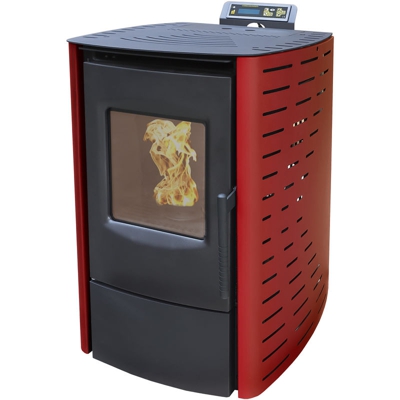 Nemaxx P6 stufa stufa a pellet camino forno riscaladamento - Rosso