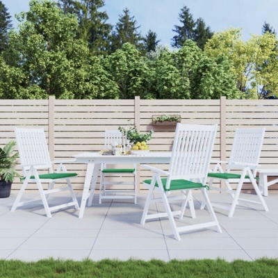 vidaXL Cuscini per Sedie da Giardino 4 pz Verdi 50x50x4 cm Tessuto - Verde