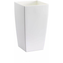 Vaso rettangolare Algarve con riserva d'acqua da esterno e giardino per fiori e piante. -15 x 15 x H 26 cm / Bianco precio