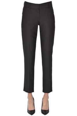 Wool-blend trousers