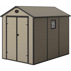 Casetta in Resina Graciella Ecru /Marrone 5,23 m² Ext. 278x188x225 cm - Gardiun en oferta