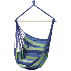 Amaca sedia poltrona sospesa con braccioli giardino da apprendere relax in legno en oferta