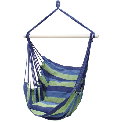 Amaca sedia poltrona sospesa con braccioli giardino da apprendere relax in legno