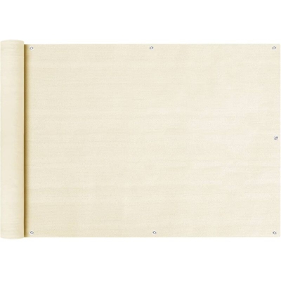 Schermo Frangivista per Balcone Crema 75x600 cm in HDPE - crema - Vidaxl