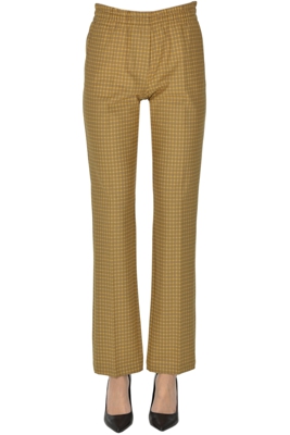 Checked print trousers