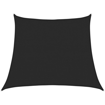 vidaXL Vela Parasole 160 g/m² Nera 3/4x3 m in HDPE - Nero