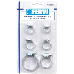 Assortimento 6 fascette per tubi dal diametro 6 a 45 mm FERVI 0828 en oferta