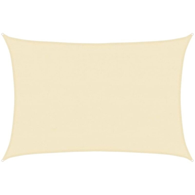 vidaXL Vela Parasole 160 g/m² Crema 4x5 m in HDPE - crema