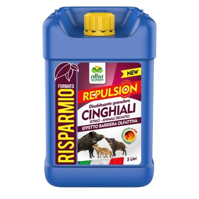 Disabituante repellente barriera cinghiali granulare x 5 Lt