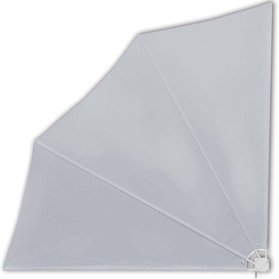 Tenda Laterale per Balcone Pieghevole Grigia 140x140 cm - Grigio - Vidaxl
