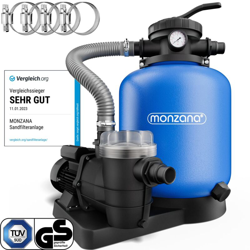 Pompa Filtro Piscina con Prefiltro portata 9.600 l/h filtraggio a Sabbia Depuratore piscine 25litri precio