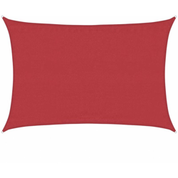 vidaXL Vela Parasole 160 g/m² Rossa 3,5x5 m in HDPE - Rosso características