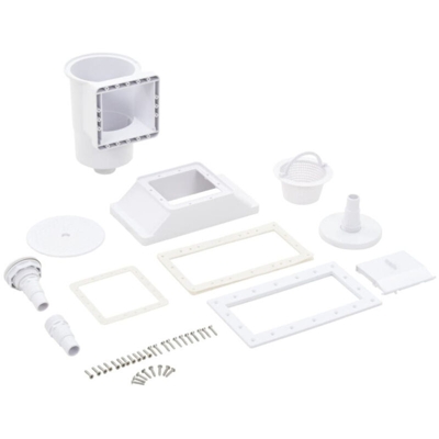 vidaXL Skimmer a Bocca Larga per Piscina 11 pz 34,3x25x30,5 cm - Bianco