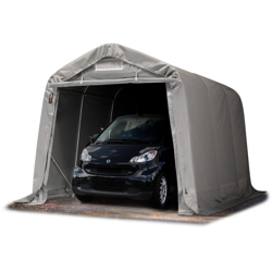 Tenda Garage 2,4 x 3,6 m Tenda per il bestiame Tenda Capannone in PVC ca. 550 g/m² e stabile costruzione in acciaio grigio en oferta
