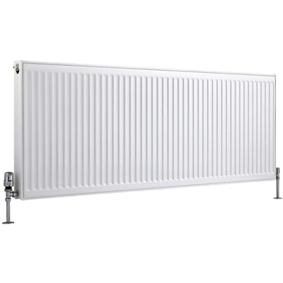 Hudson Reed Eco Radiatore Termoarredo a Piastra Type 21 - Termosifone Convettore Bianco - 2718W - 600 x 1600mm - Riscaldamento ad Acqua Calda