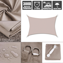 Tenda Solare Rettangolare Extra Heavy Duty Khaki Vela Sun Outdoor Rettangolare 4x6m características