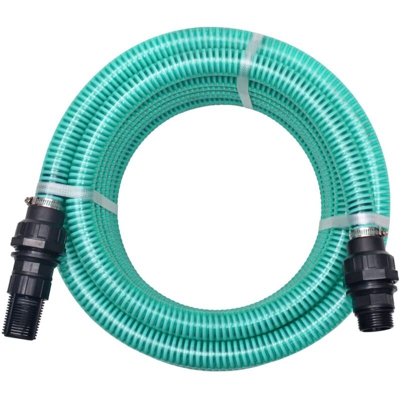 YOUTHUP Tubo di Aspirazione con Connettori 10 m 22 mm Verde - Verde
