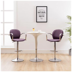 Sgabelli Da Bar Con Braccioli 2 Pz Viola In Similpelle precio
