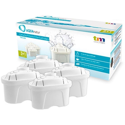 Confezione da 4 – 8 mesi di filtri dell'acqua compatibili con le caraffe Maxtra, bianco, 4 pezzi - Tm Electron