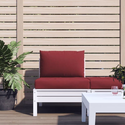 Cuscini per Divano Pallet 2 pz Rosso Vino in Tessuto - Rosso - Vidaxl