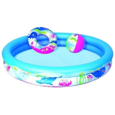 Set Piscina Gonfiabile Mare Blu 147X25 Cm 51120B - Bestway