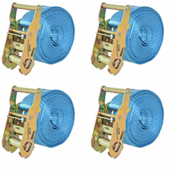 Cinghie d'Ancoraggio a Cricchetto 2 T mt 6x38 mm Blu modelli : 4 pz en oferta