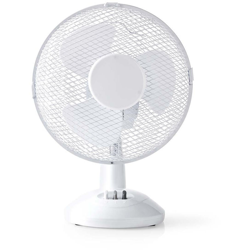 Nedis Ventilatore da tavolo | Alimentazione da rete | Diametro: 230 mm | 22 W | Oscillazione | 2-Velocità | Bianco NE550681826 en oferta